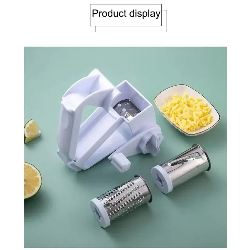 Hand-Cranked Rotating Cheese Grater Creative Cheese Shredder Multi-functional Milk Block Crusher for Kitchen Grater