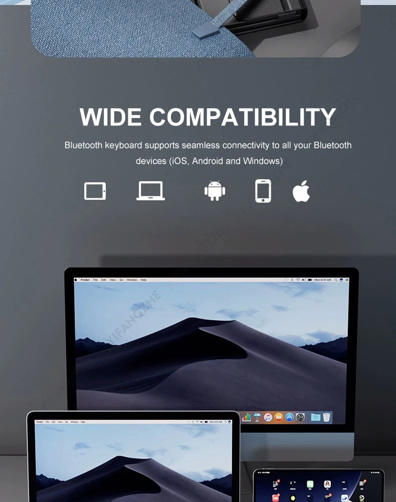 Portable Keyboard Folded,  104 Keys Folded Keyboard for  Cellphone  Supporting  iOS, Android, Windows, PC
