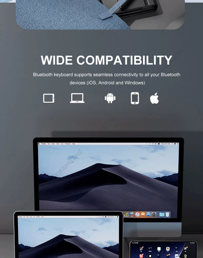 Portable Keyboard Folded,  104 Keys Folded Keyboard for  Cellphone  Supporting  iOS, Android, Windows, PC