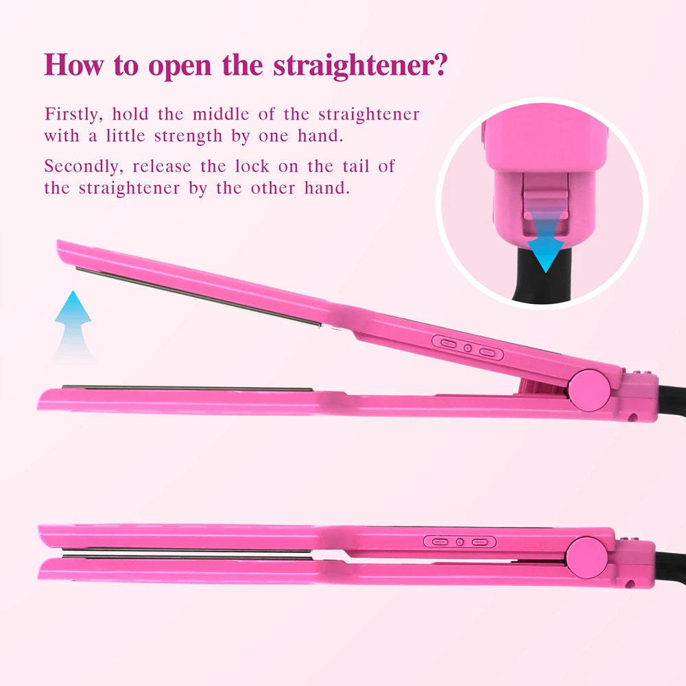 Hair Straightener Curler 480 Degrees High Temperature Titanium Plate Vibrating Flat Iron Keratin Treatment Hair Styling Tool