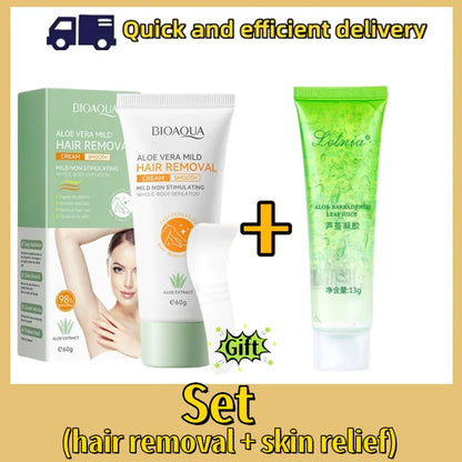 Hair Removal Cream Semi-permanent Painless Hair Remove Woman Men Body Underarm Depilatory Cream Effective Inhibition Hair Growth