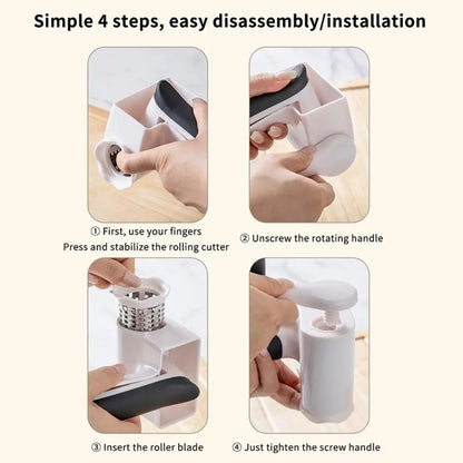 3-in-1 Hand-Cranked Cheese Grater Hand Crank Rotary Parmesan Cheese Shredder Multi-functional Handheld Chocolate Grater