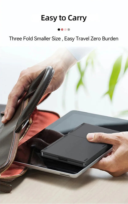 Foldable Bluetooth Keyboard With Touchpad Mini Wireless Keyboard Rechargable Keyboard For IOS Android Windows Tablet Notebook