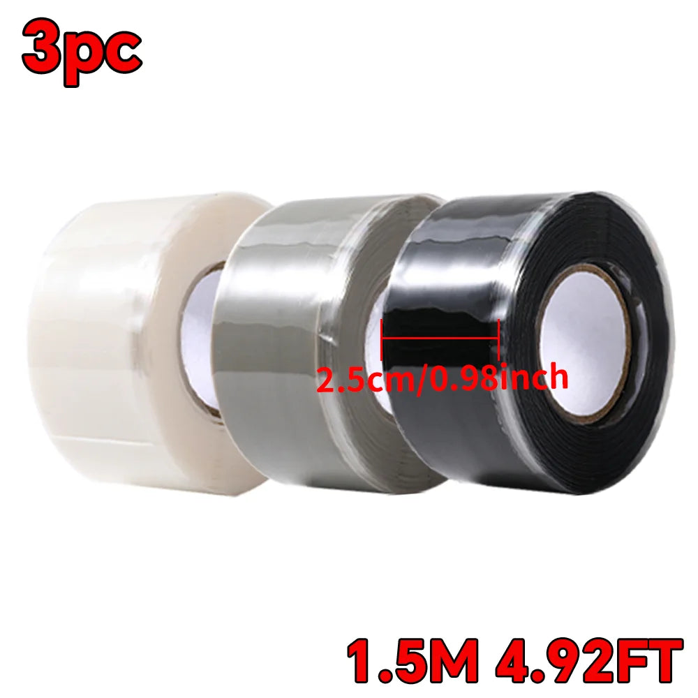 Waterproof Self-Fusing Silicone Tape |   High Temp Resistant |   Leak Proof Seal for Pipe, Hose, Tubing |   Emergency Repair