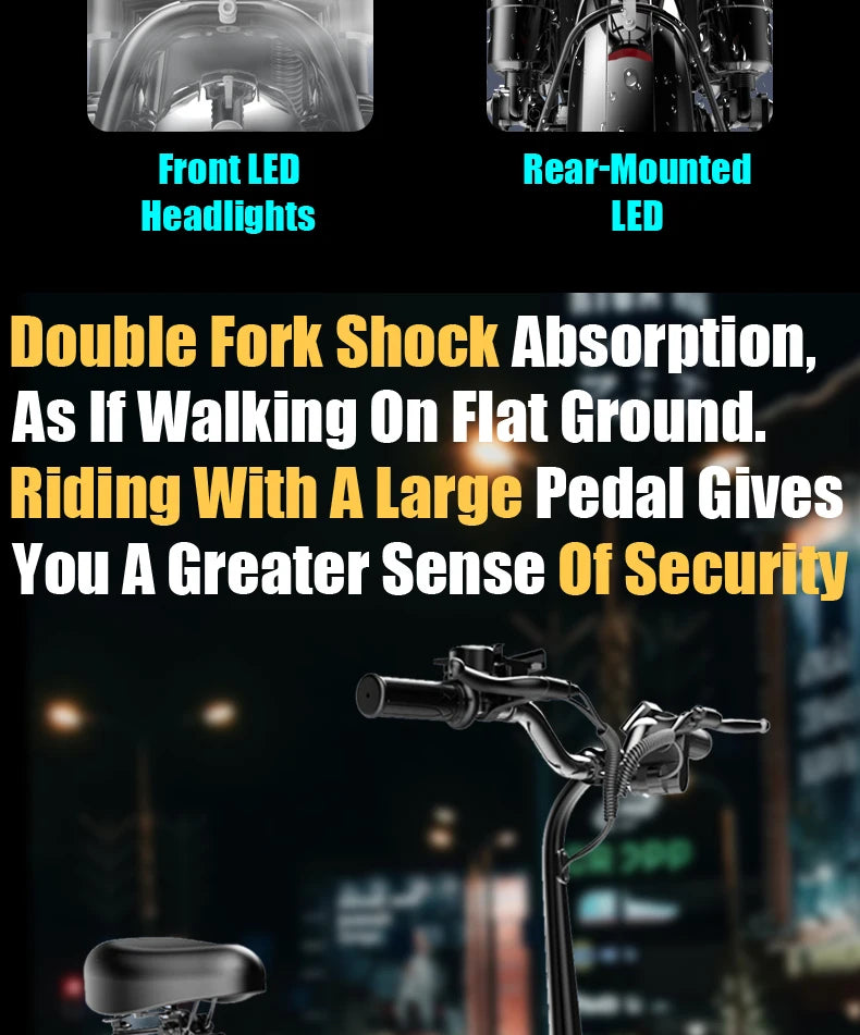 DEEPOWER C14 electric scooter can carry weight on the pedals and is equipped with a 500w motor and a waterproof lithium battery