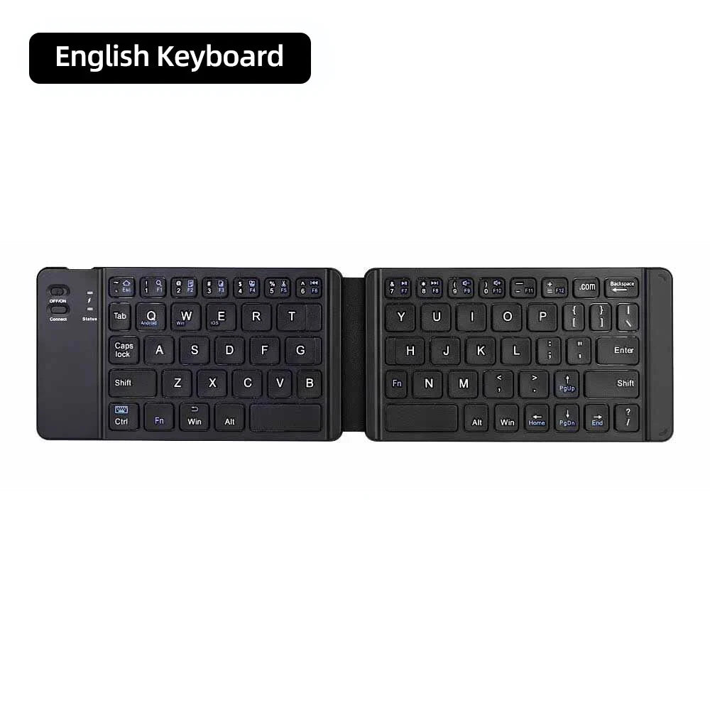 Foldable Bluetooth Keyboard With Touchpad Mini Wireless Keyboard Rechargable Keyboard For IOS Android Windows Tablet Notebook