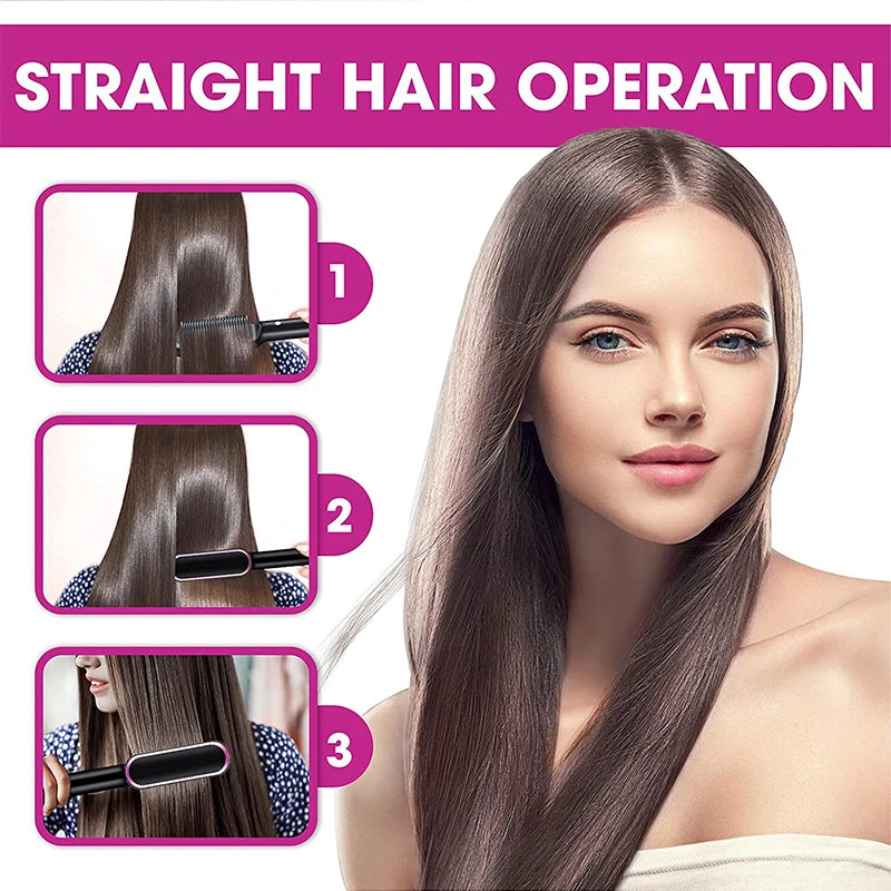 Hair Straightener Professional Ptc Quick Heated Electric Hot Comb Hair  Comb Personal Care Multifunctional Hairstyle Brush