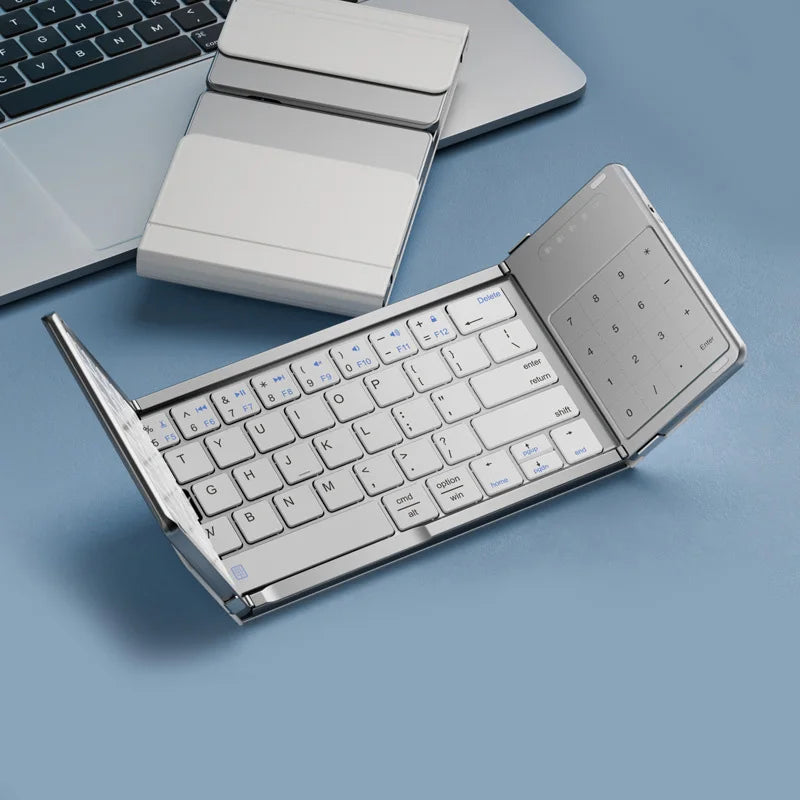 Portable Keyboard Folded,  104 Keys Folded Keyboard for  Cellphone  Supporting  iOS, Android, Windows, PC