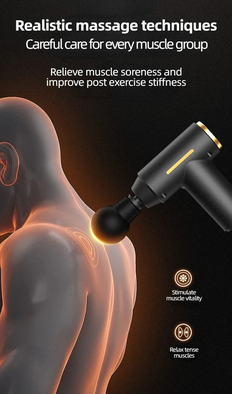 Fascial Massage Gun Electric Vibration Therapy Massager Body Relaxation Vibration Massage For Body Neck Back Relaxation Tools