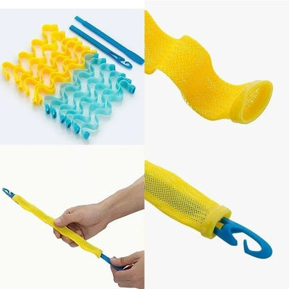 12PC Hair Curlers DIY Hair Salon Curlers Rollers Tool Soft Large Hairdressing Tools