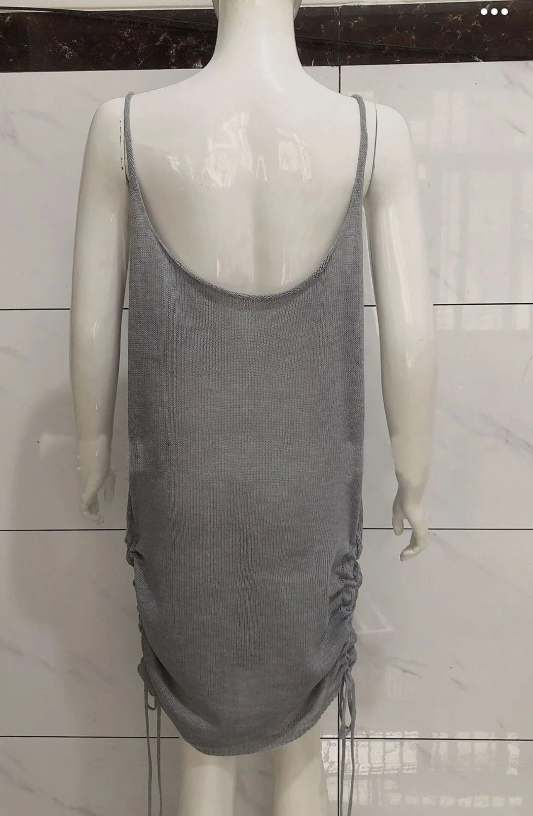 Women Spaghetti Strap Knitted Dress Fashion Solid Summer Sleeveless Sexy Mini dresses for lady Bodycon sweater mini dresses