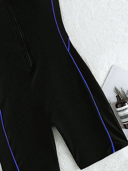 Short Sleeve Surfing Swimsuit 2025 Slim Bodysuit Swimwear Women One Pieces Rashguard Diving Clothes Bathing Swimming Swim Suit