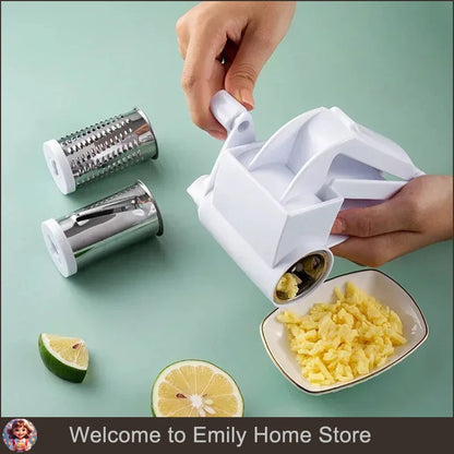 Hand-Cranked Rotating Cheese Grater Creative Cheese Shredder Multi-functional Milk Block Crusher for Kitchen Grater