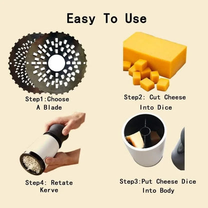 Cheese Grater Blade DIY Butter Food Mill Cheese Grater Slicer Kitchen Gadgets Chocolate Grater Stainless Steel