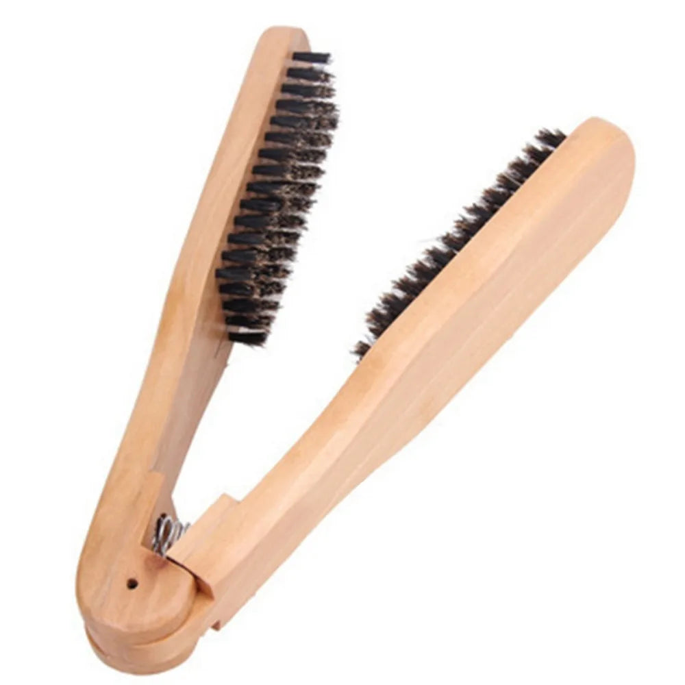 Hair Straightener Styling Comb Straightening Clamp Brush Mane Double Sided Hairdressing Ironing Straight Hair Styling Splint