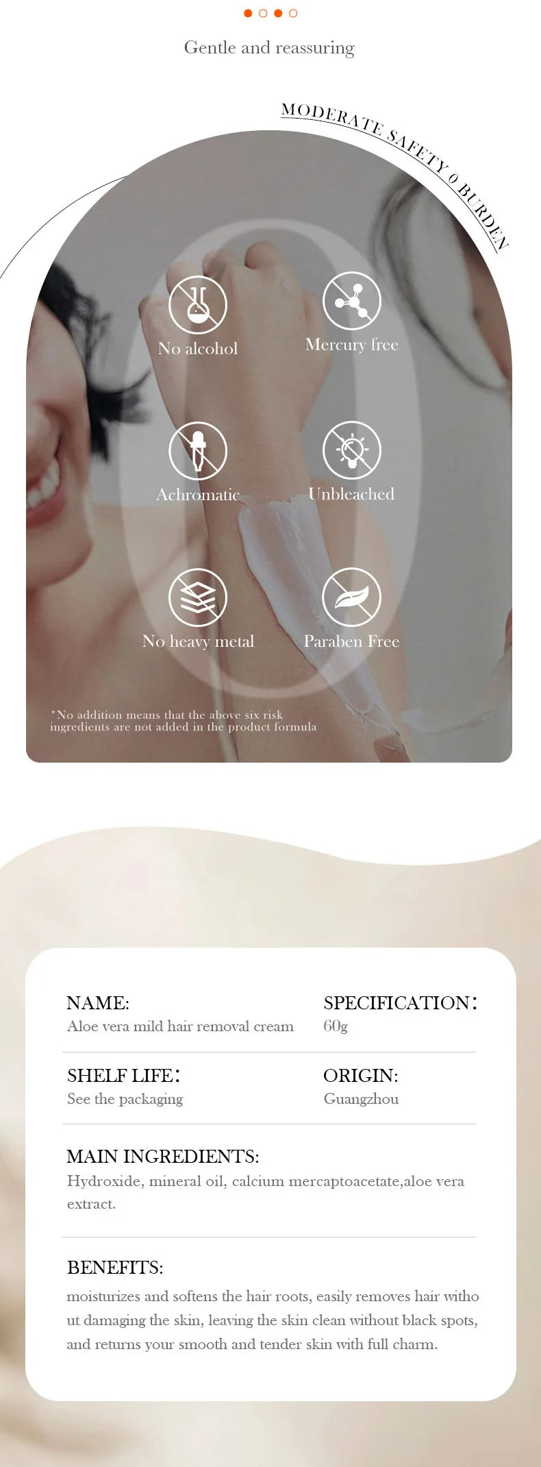 Hair Removal Cream Semi-permanent Painless Hair Remove Woman Men Body Underarm Depilatory Cream Effective Inhibition Hair Growth