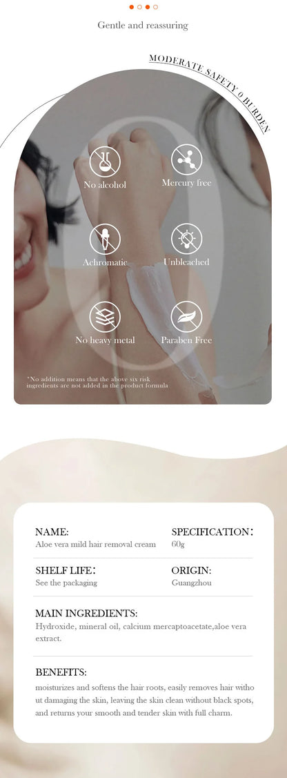 Hair Removal Cream Semi-permanent Painless Hair Remove Woman Men Body Underarm Depilatory Cream Effective Inhibition Hair Growth