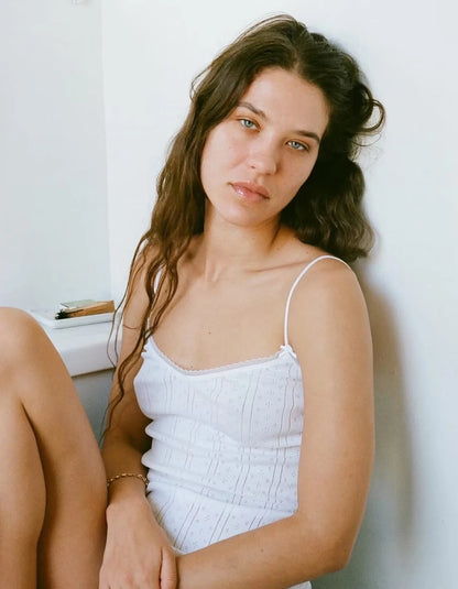 Spaghetti Strap Knit Mini Dress with Wave Hem - Summer Boho Slim Fit Ribbed Textured Dress in Black & White