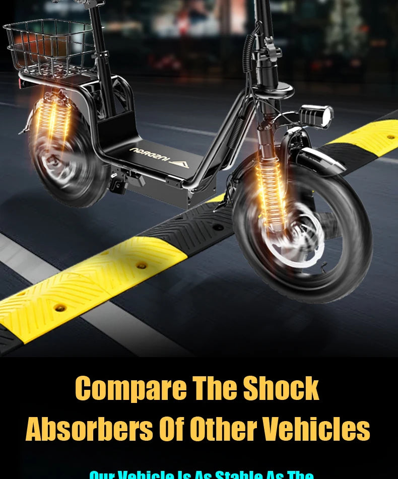 DEEPOWER C14 electric scooter can carry weight on the pedals and is equipped with a 500w motor and a waterproof lithium battery