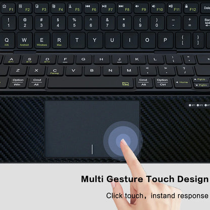 Foldable Bluetooth Keyboard with Touchpad - Full Size Folding Portable Keyboard for phone,Use for iPad iPhone Android Smartphone