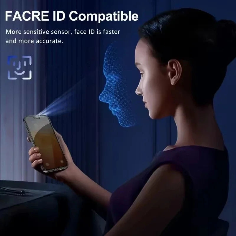 5Pcs Full Cover Privacy Screen Protector For iPhone 16 11 12 13 14 Pro Max Mini 8K Anti-spy Glass For iPhone 15 17 PRO XR XS MAX