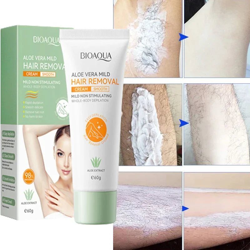 Hair Removal Cream Semi-permanent Painless Hair Remove Woman Men Body Underarm Depilatory Cream Effective Inhibition Hair Growth