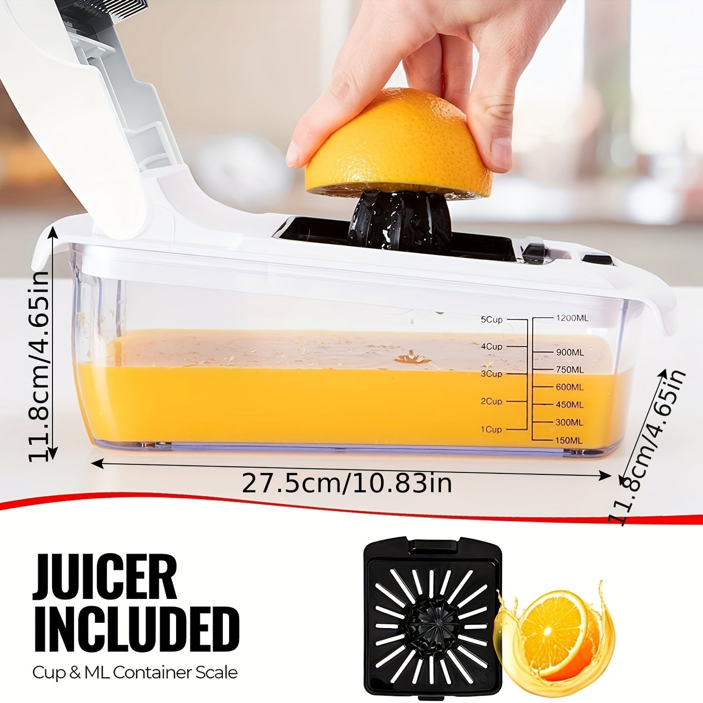 1 Set, 8 In 1 Luxury Vegetable Chopper Kitchen Gift | Onion Chopper And Cutter | Peeler, Spiral, Lemon Squeezer, Egg Slicer And Separator Kitchen Gadgets, Kitchen Utensils, Kitchen Supplies, Kitchen Accessories, Kitchen Stuff