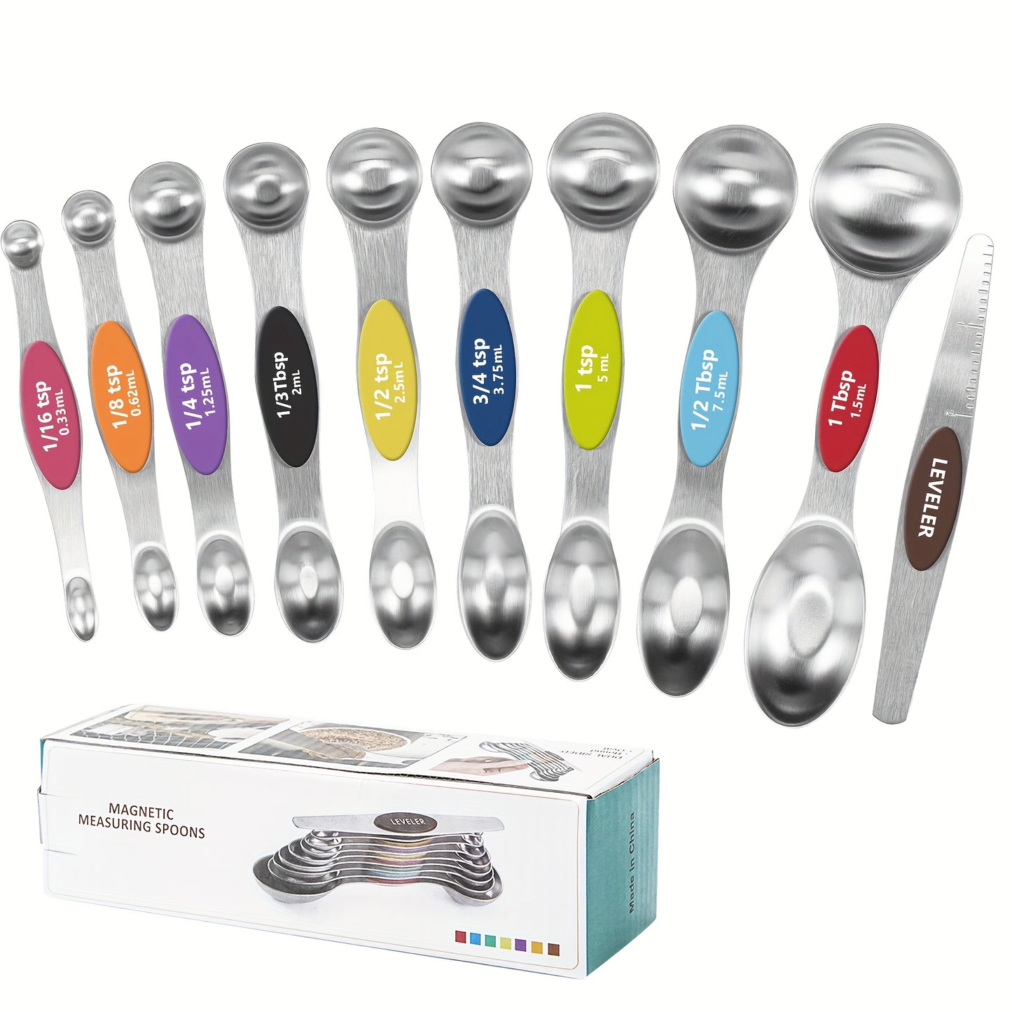8/17pcs, Colorful Measuring Cups Set, Stainless Steel Measuring Spoons, for Dry And Liquid Ingredient, Baking Tools, Kitchen Gadgets, Kitchen Accessories, Father Gift