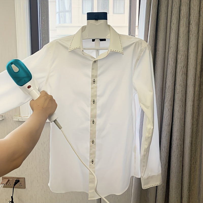 1pc travel steamer, Electric Handheld Steam Iron, Travel Size Compact Mini Professional Handheld Garment Steam Iron W/ Cloth Brush Crease Dual Tool Accessory, Powerful Penetrating Steam Removes Wrinkles, Perfect For Home, Off