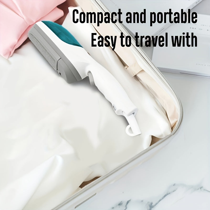 1pc travel steamer, Electric Handheld Steam Iron, Travel Size Compact Mini Professional Handheld Garment Steam Iron W/ Cloth Brush Crease Dual Tool Accessory, Powerful Penetrating Steam Removes Wrinkles, Perfect For Home, Off