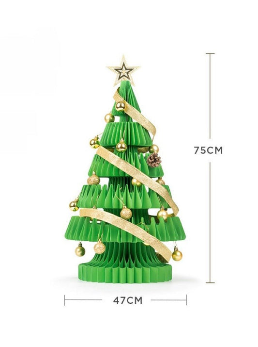 Honeycomb Foldable Accordion Christmas Tree - Christmas Decor for Neutral Nordic Home