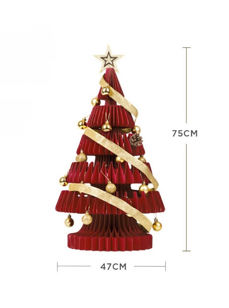 Honeycomb Foldable Accordion Christmas Tree - Christmas Decor for Neutral Nordic Home