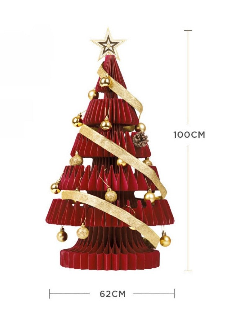 Honeycomb Foldable Accordion Christmas Tree - Christmas Decor for Neutral Nordic Home